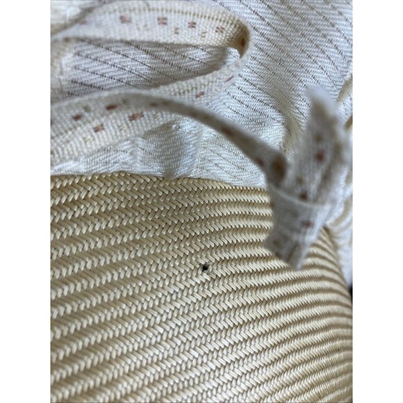 CHIC Vintage Matsuda Nicole Avant Garde Sun Hat Grass Straw With Cover Japan - Picture 9 of 9